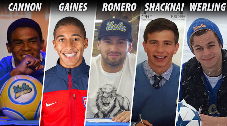 UCLA College signing 5 soccer players for class of 2016