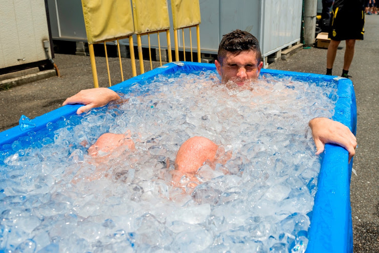 Ice bath time - photo credit Borussia Dortmund