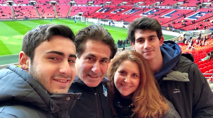 Soccertoday: Steve Gans and his family at Wembley for a Spurs game