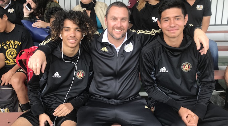 Youth Soccer News: Jimmy Nordberg with two former players now at Atlanta United, Diego Lopez and Kajana Banks