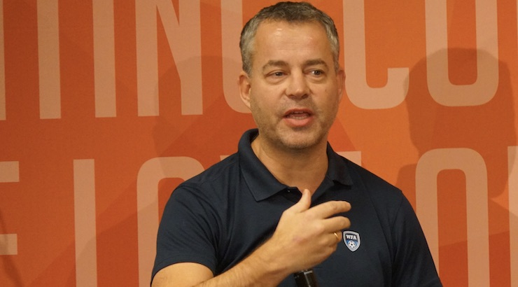 World Football Academy USA's Raymond Verheijen at United Soccer Coaches Convention in Chicago 2019