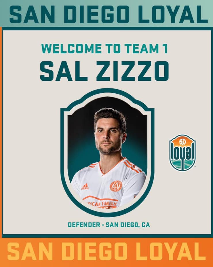 SAN DIEGO LOYAL'S SIGNS ZIZZO JR AS FIRST PLAYER • SoccerToday