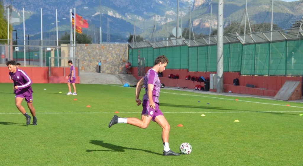 International Soccer Academy's 19-year-old Creighton Braun at soccer training in Mallorca, Spain - program for Gap Year players
