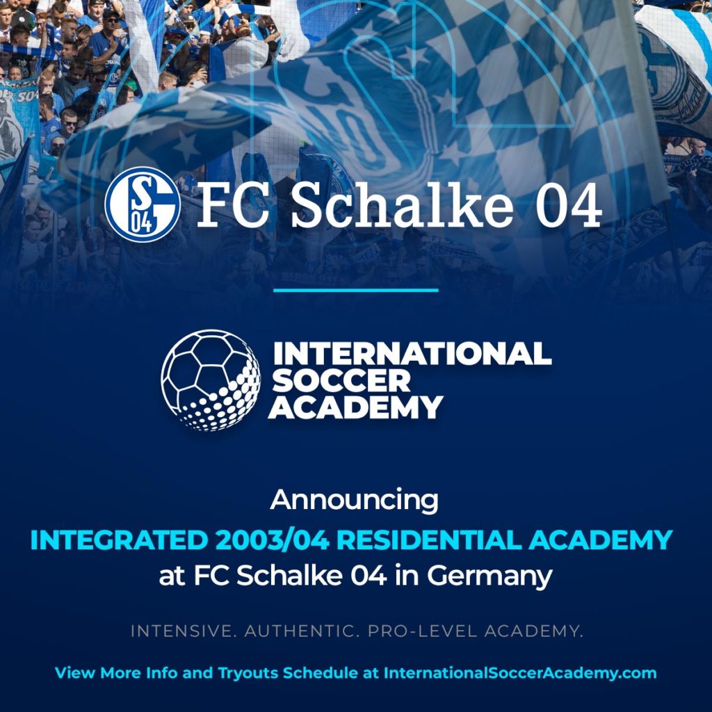 FC Schalke 04 and International Soccer Academy Launch Unequaled Opportunity For America's Talented Players
Launching in fall 2021, youth soccer players in America will have the chance to live, train and compete in Germany at FC Schalke 04, one of the Bundesliga's most successful youth soccer academies