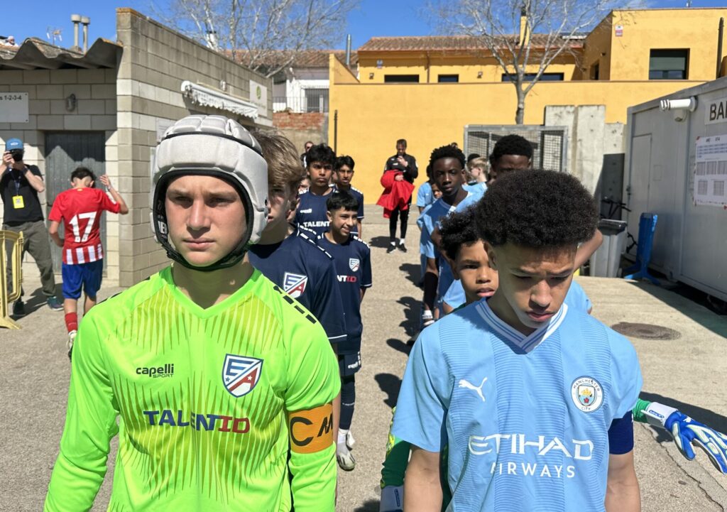 EA Talent ID Players walking out against Man City Players